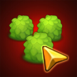 What lies behind the bush icon