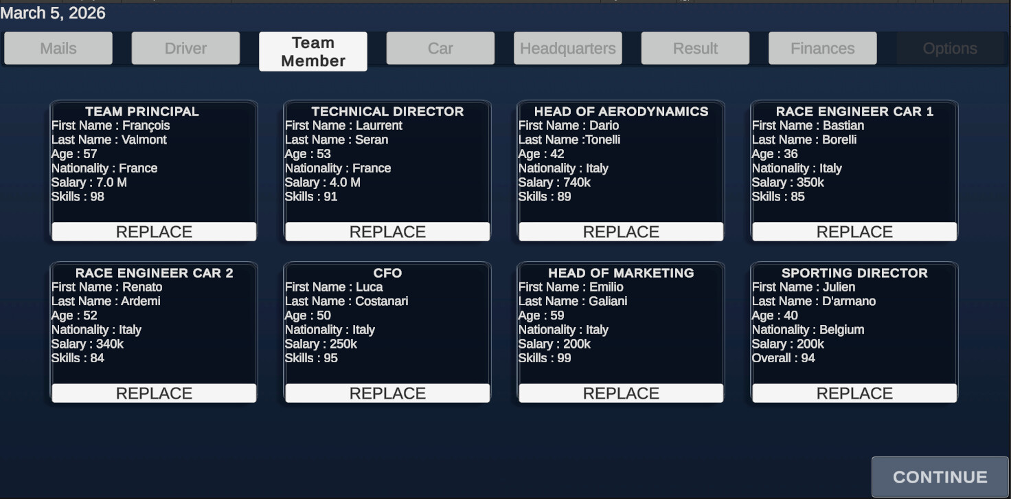 Racing Manager Screenshot 1