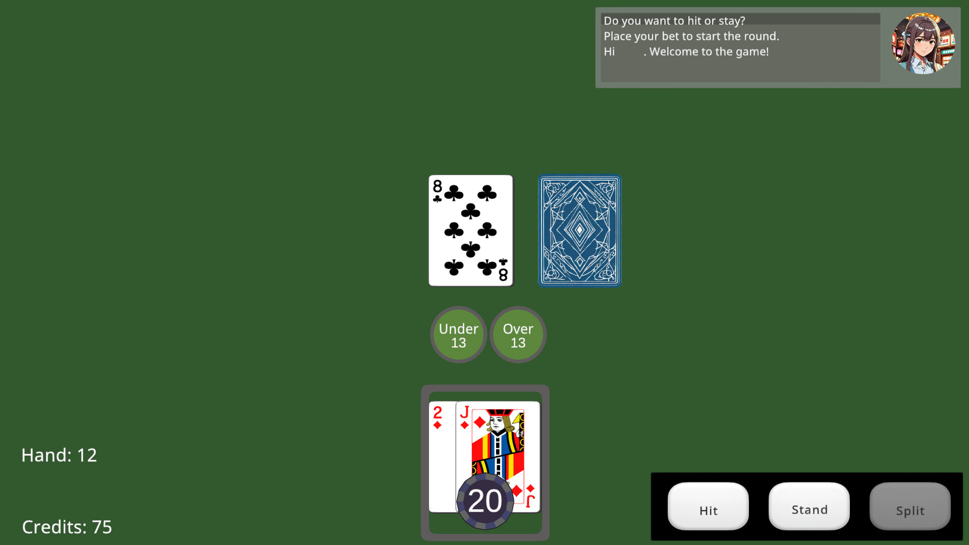 Hit and Stand Blackjack Screenshot 0