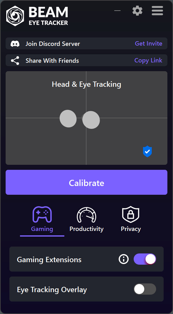 Beam Eye Tracker Demo Screenshot 1
