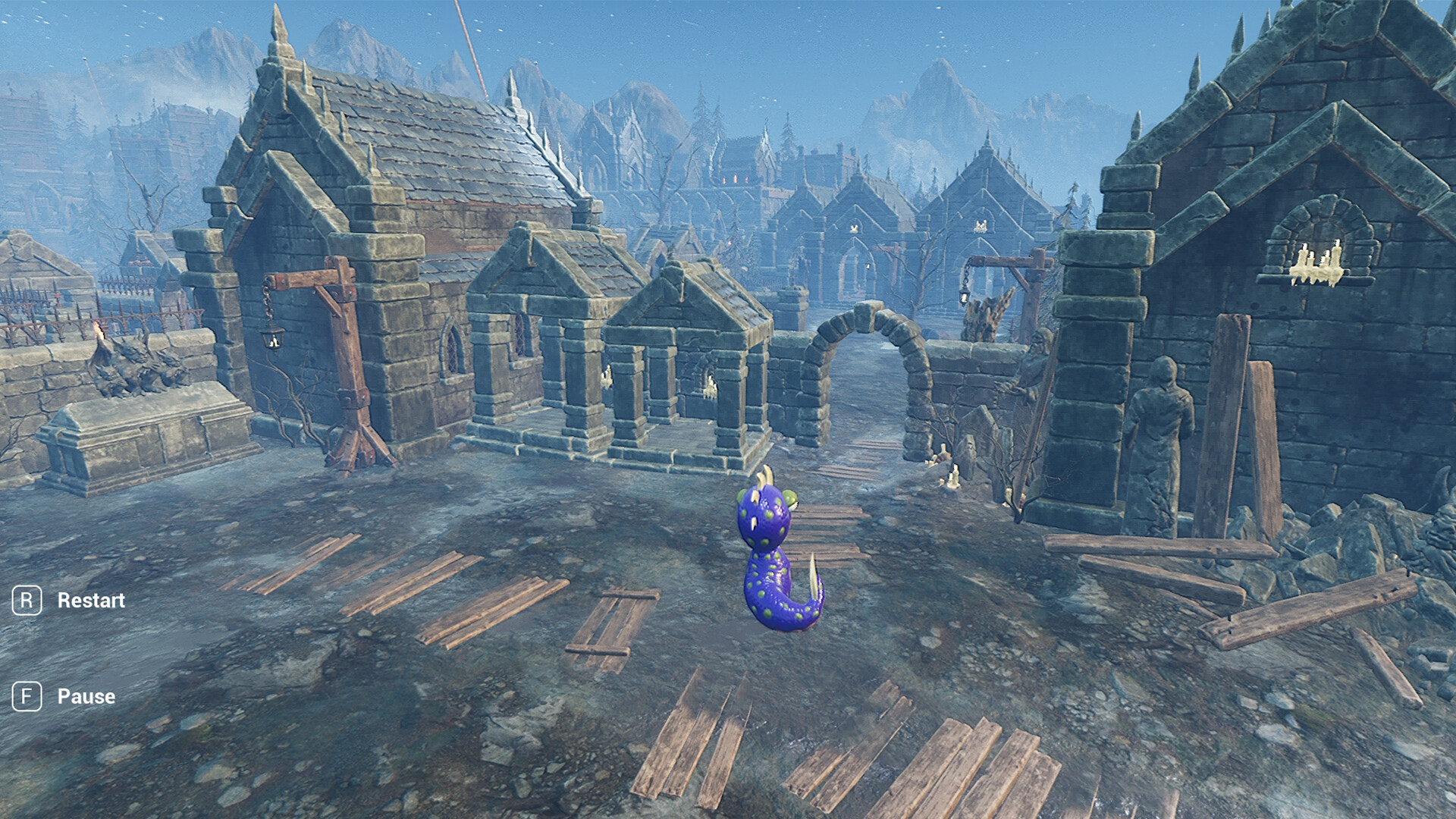 Worm in horror place Screenshot 1