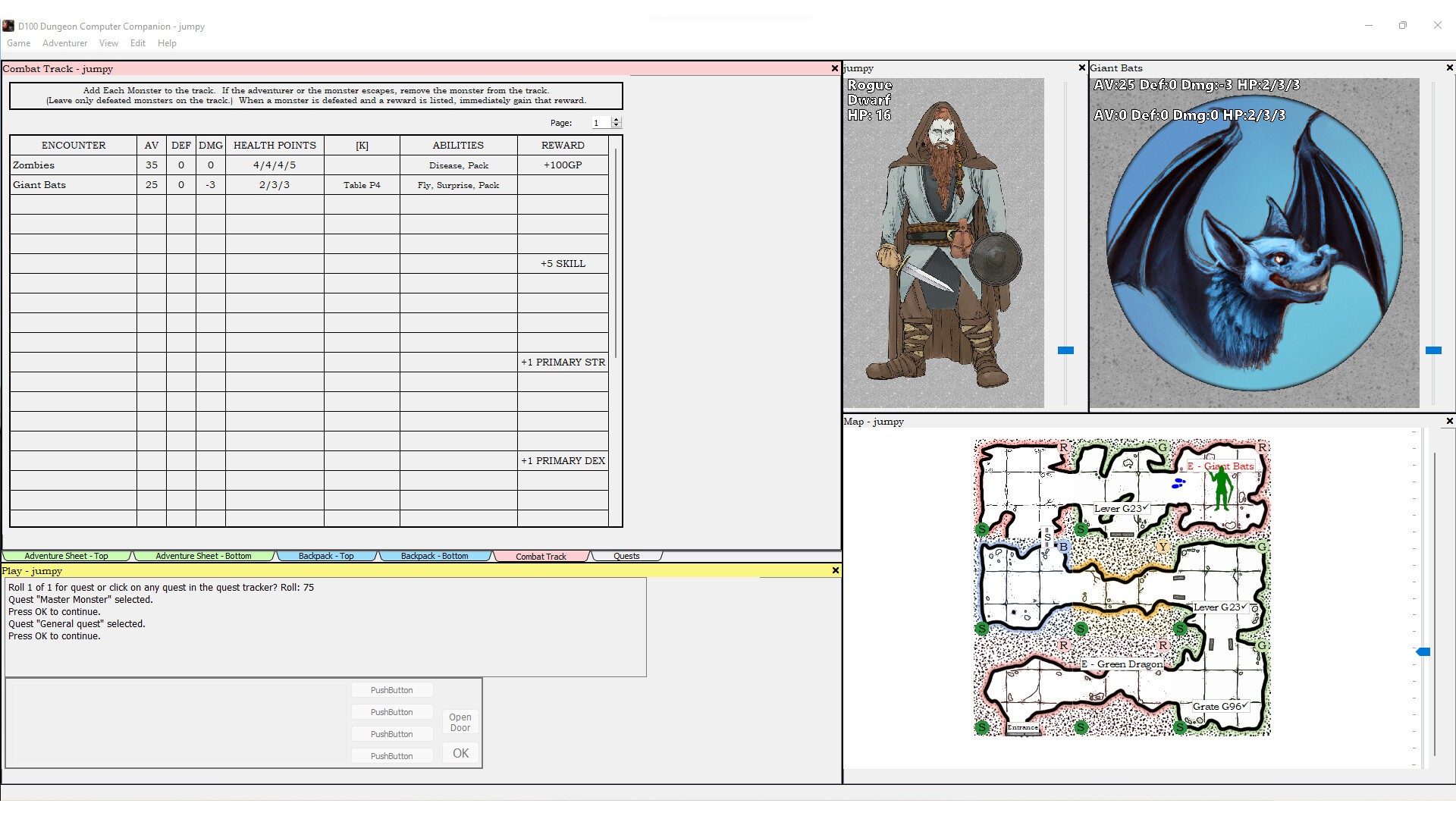 D100 Dungeon Computer Companion Screenshot 3