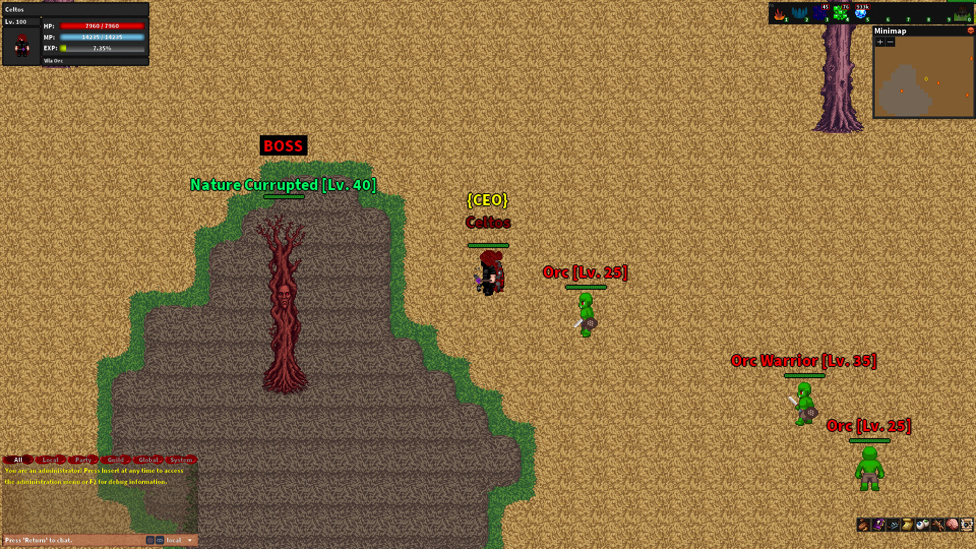 Rebornia - MMORPG 2D Screenshot 0