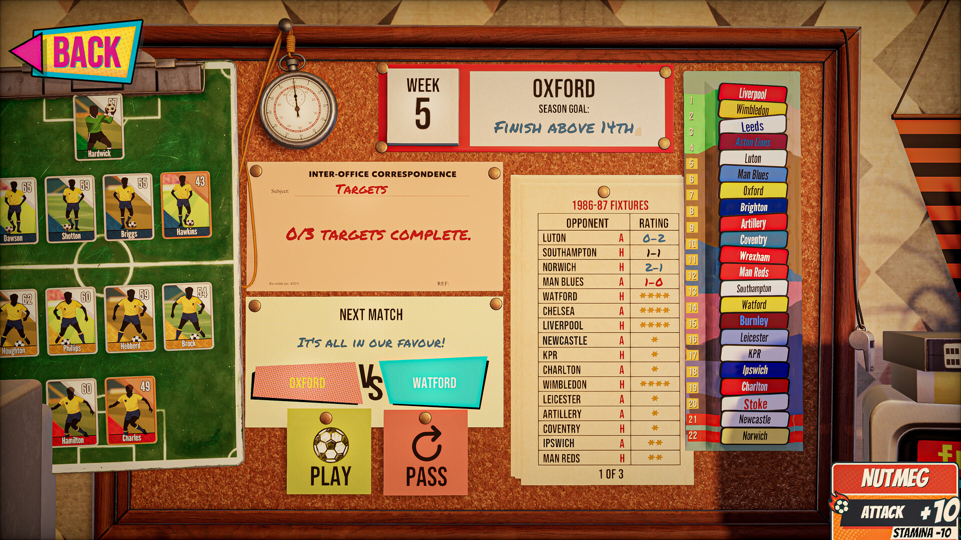 NUTMEG! A Nostalgic Deckbuilding Football Manager Screenshot 4