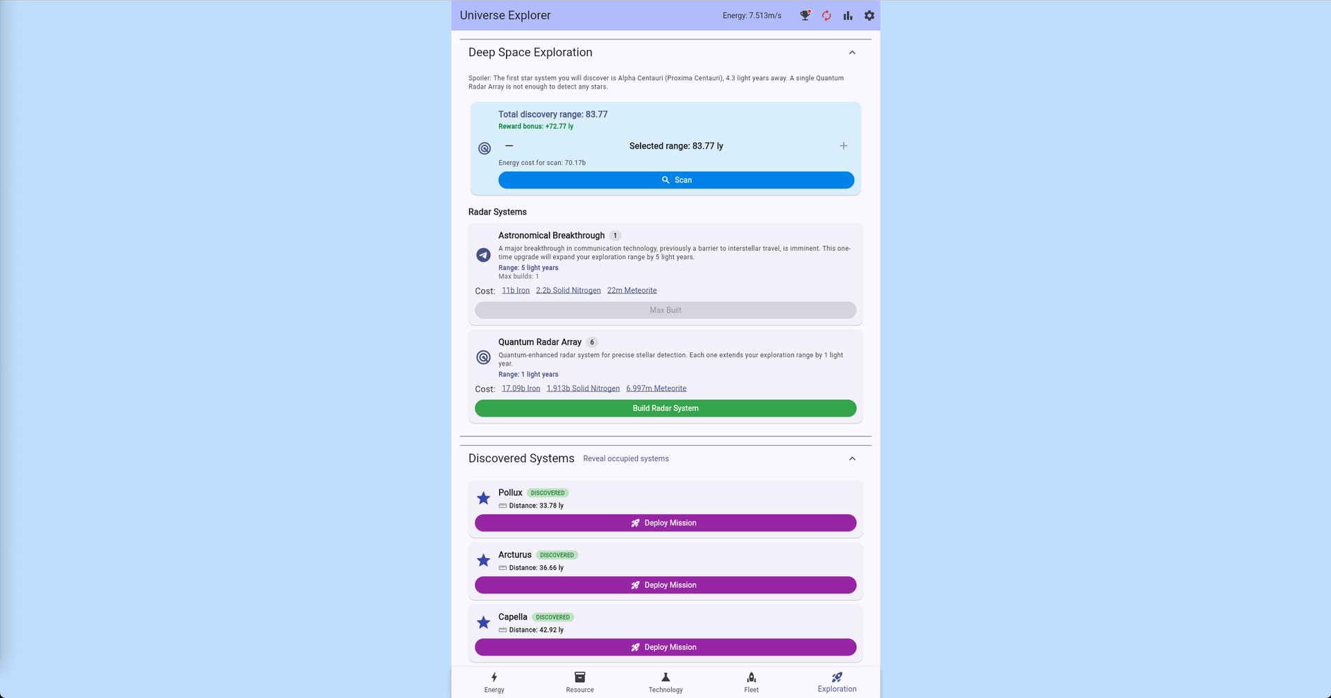 Universe Exploration Screenshot 3
