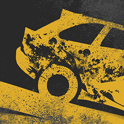 Dirty car is a happy car icon