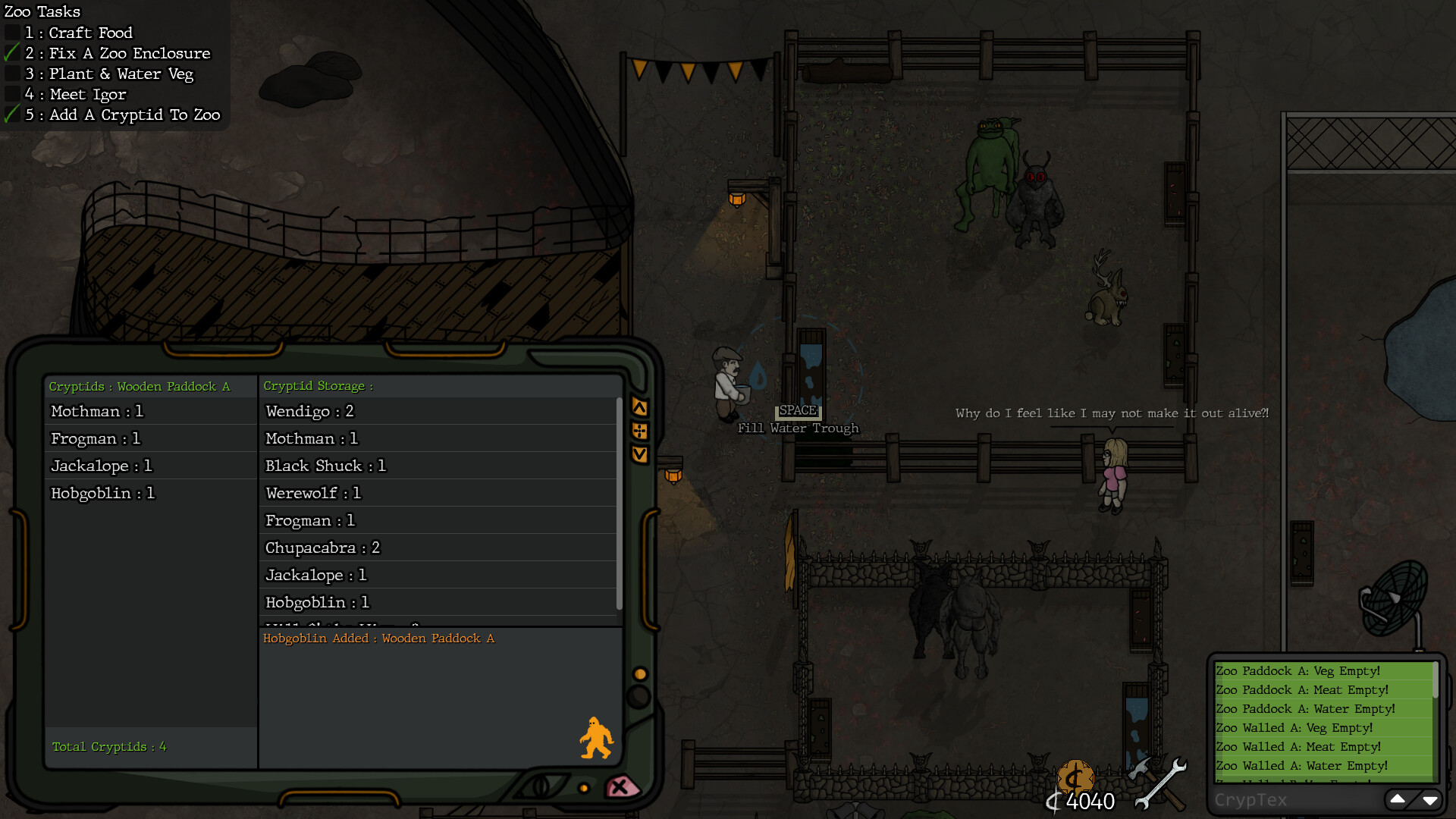 Cryptid Keeper Screenshot 0