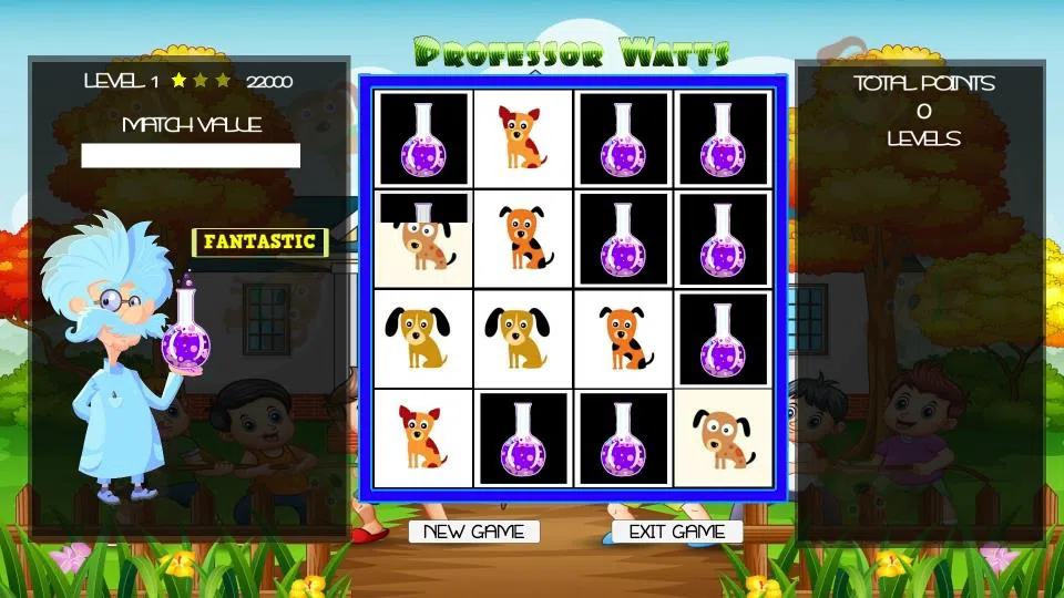 Professor Watts Memory Match: Puppies Screenshot 2