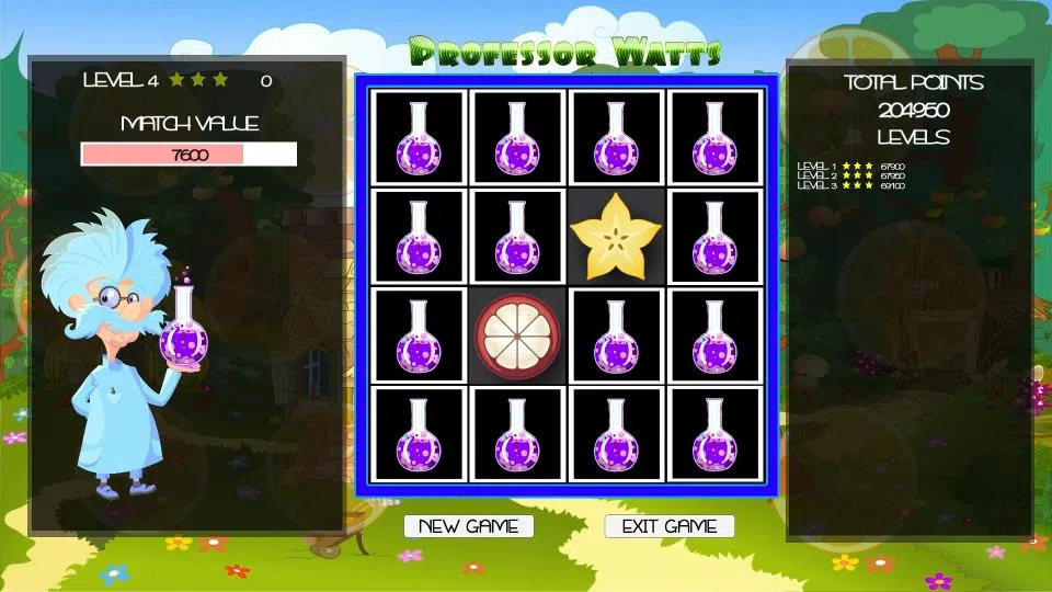 Professor Watts Memory Match: Fresh Fruit Screenshot 0