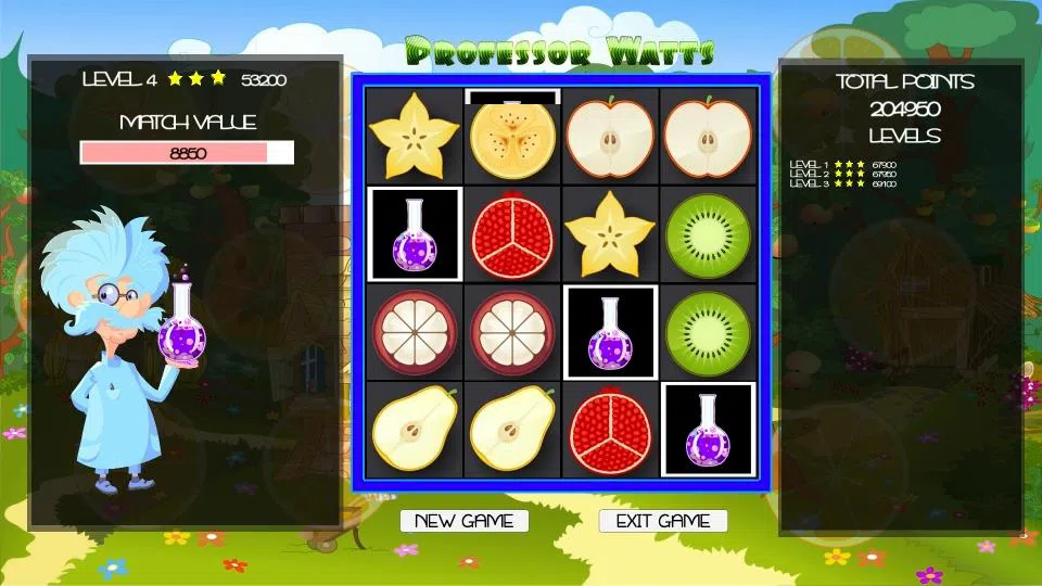 Professor Watts Memory Match: Fresh Fruit Screenshot 3
