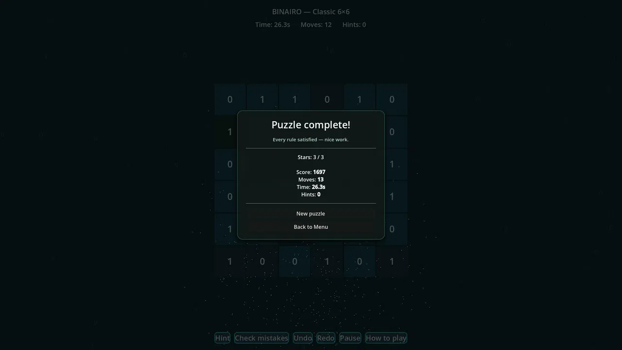 Binairo - Takuzu Screenshot 4