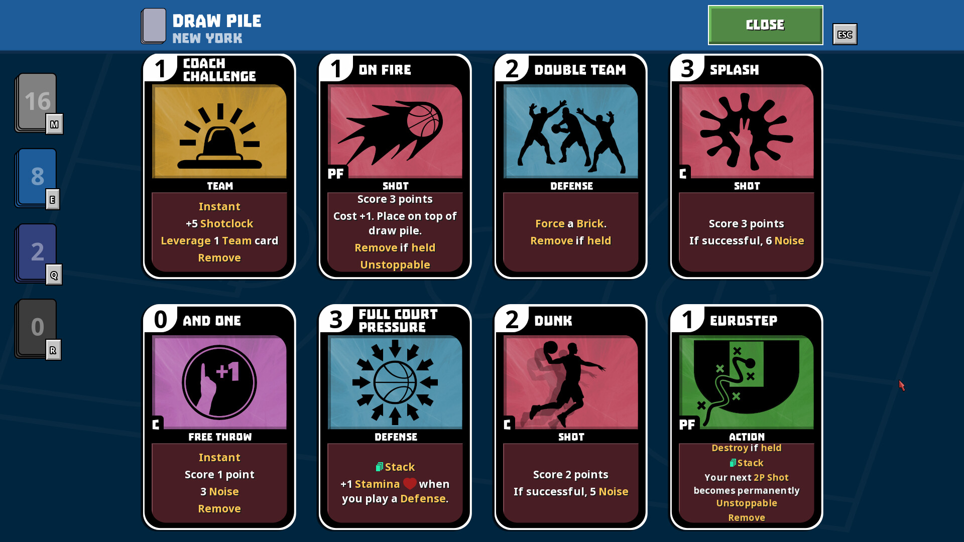 Clutchtime™: Basketball Deckbuilder Screenshot 2