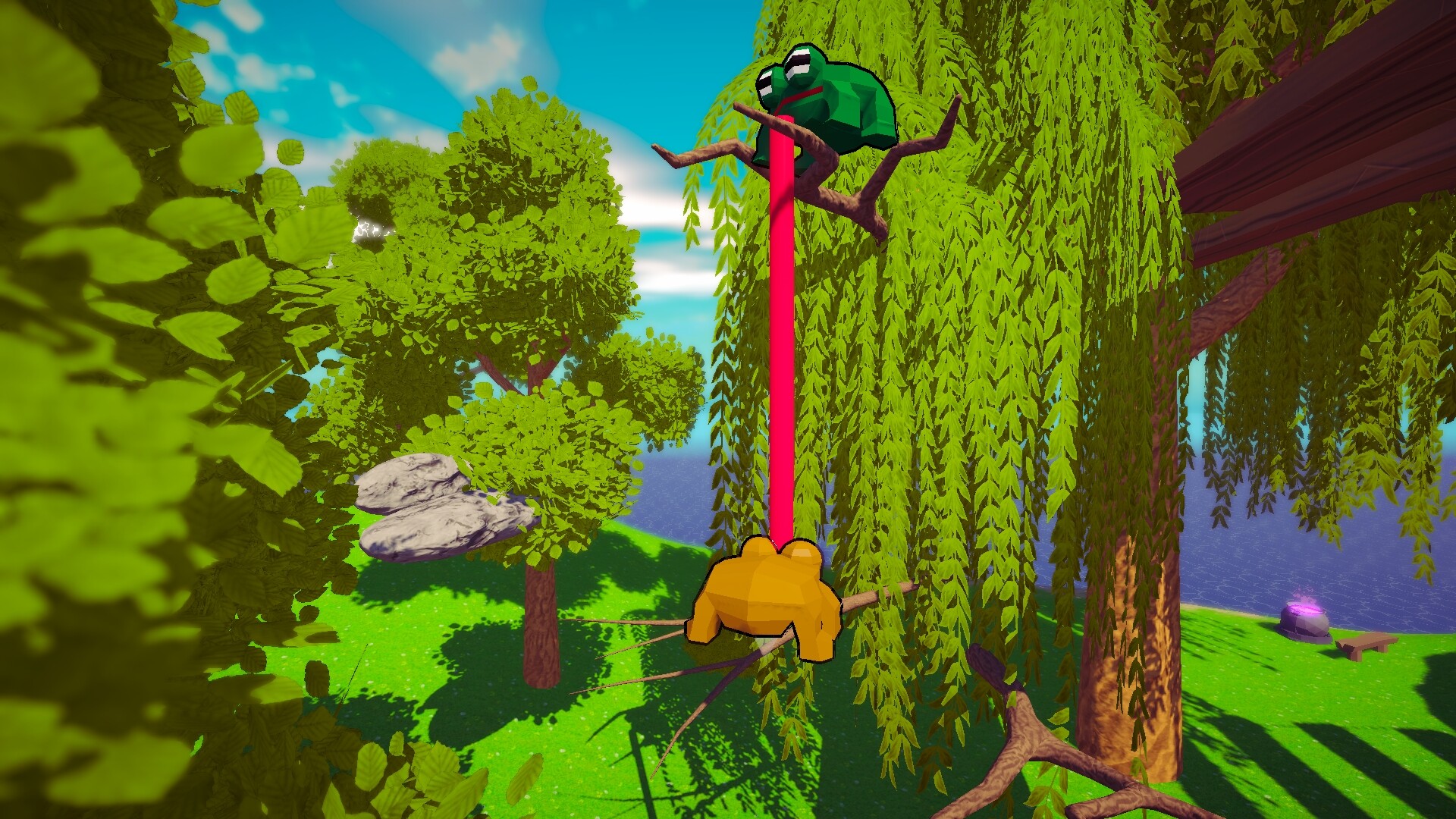 Stick Together! - Co-op Frog Parkour Screenshot 1
