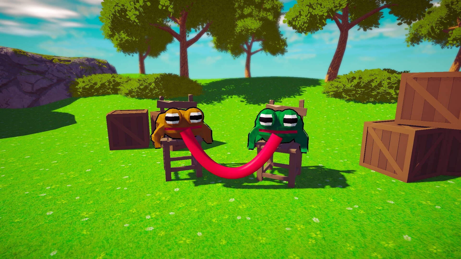 Stick Together! - Co-op Frog Parkour Screenshot 3