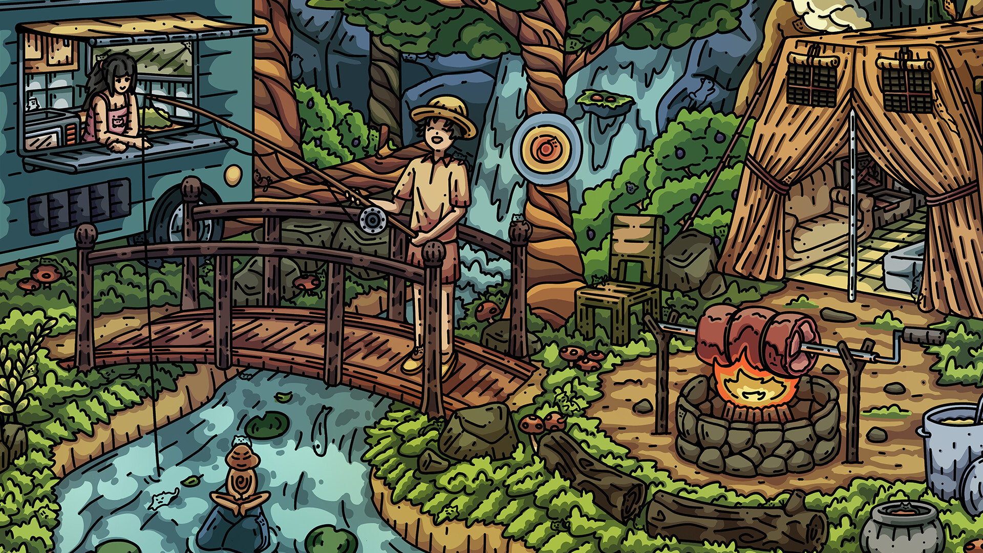 100 Camp Cats Screenshot 0