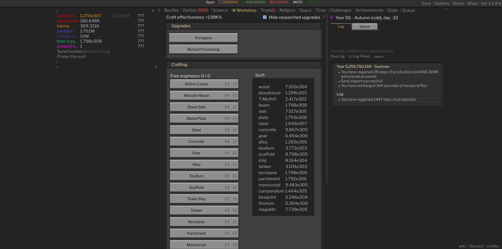 Kittens Game Screenshot 2