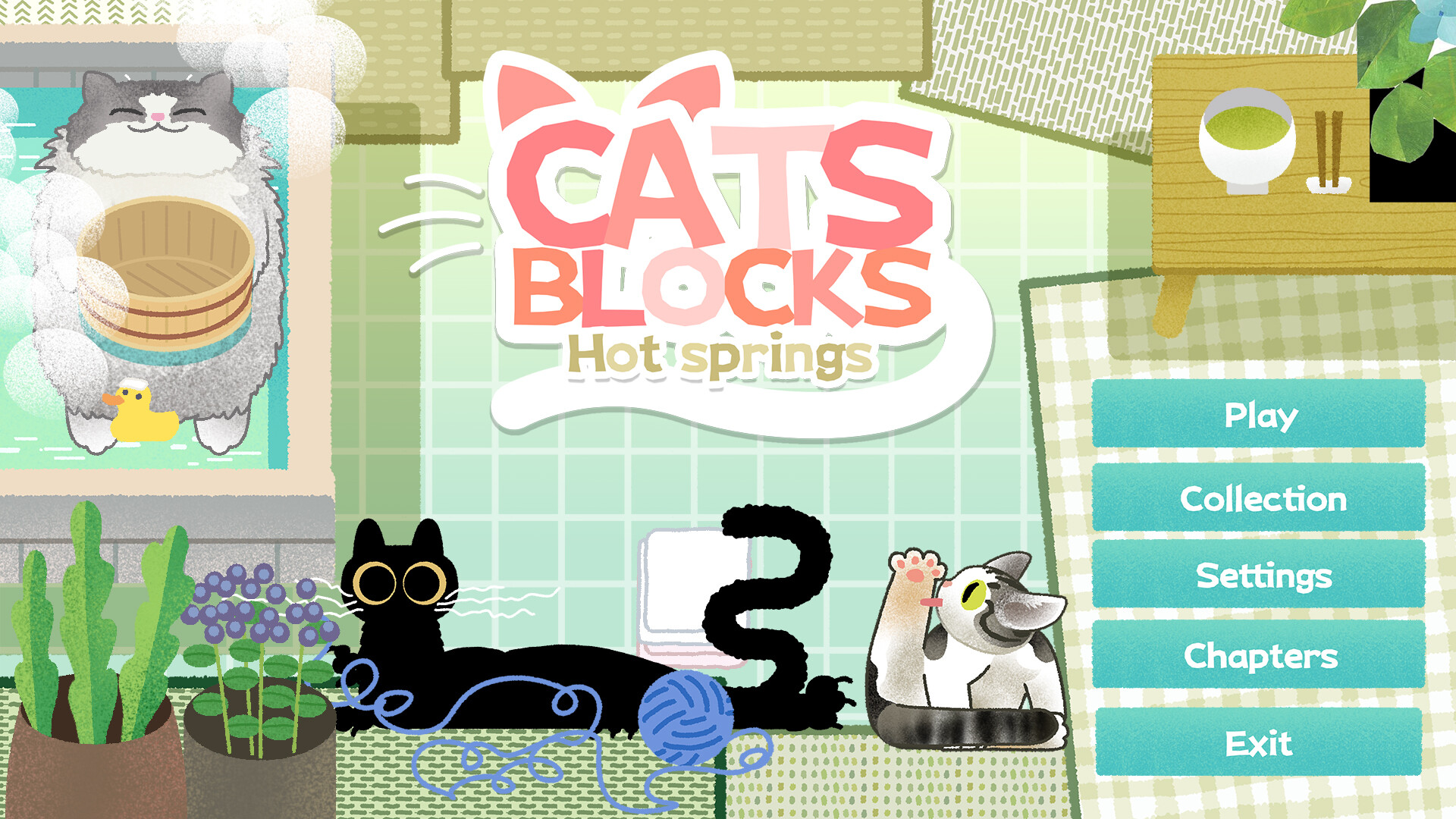 CATS BLOCKS: HOT SPRINGS Screenshot 0
