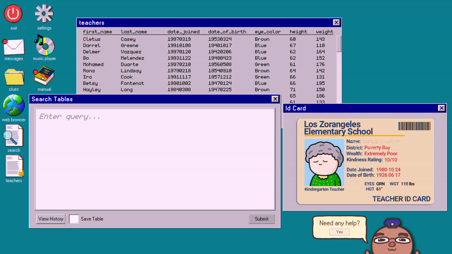 Database Detective: Minor Crimes Division Demo Screenshot 0