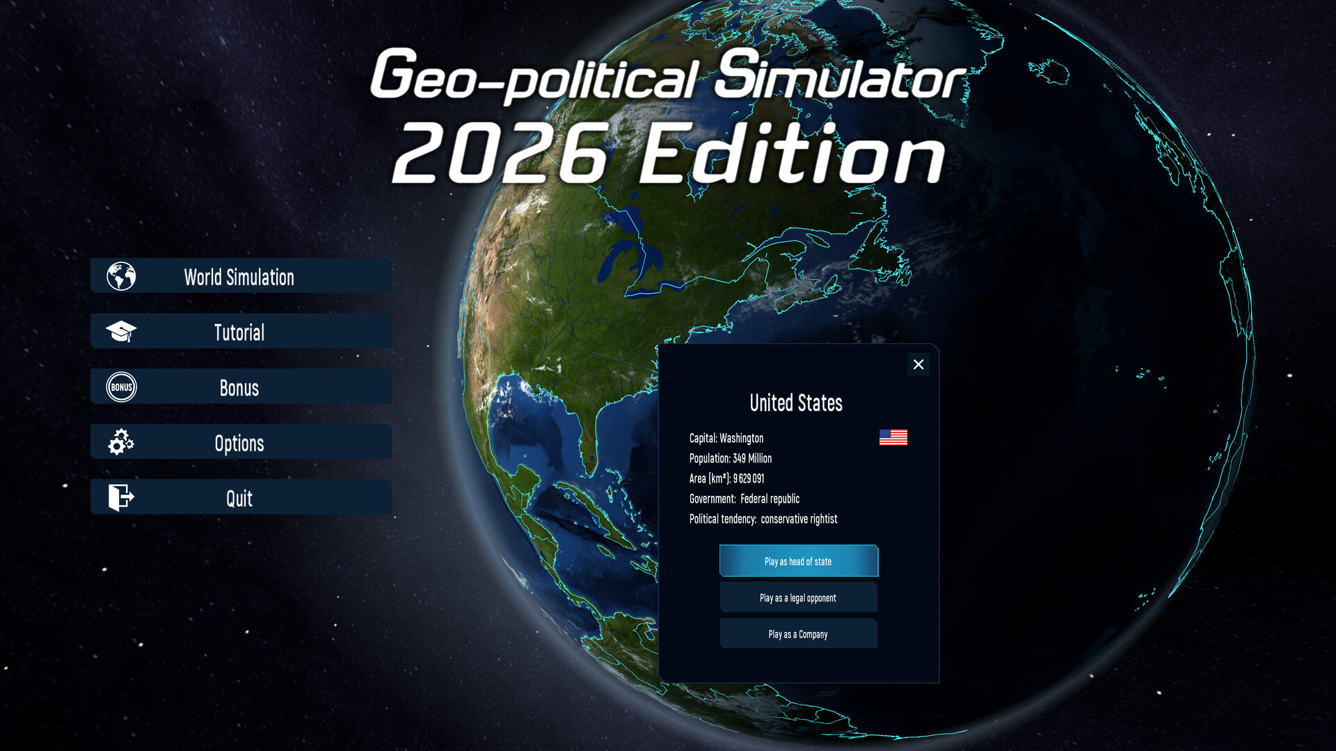 Geo-Political Simulator 2026 Edition Screenshot 0