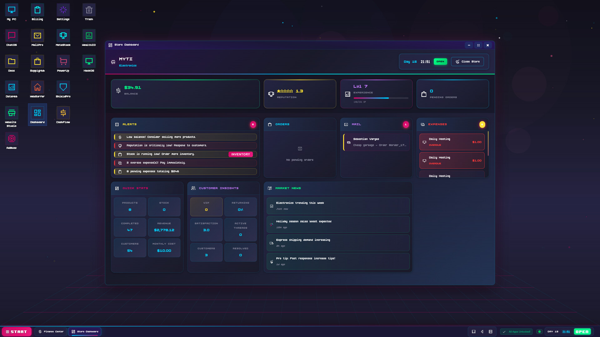 Cart Panic! OS - E-Commerce Tycoon Screenshot 11