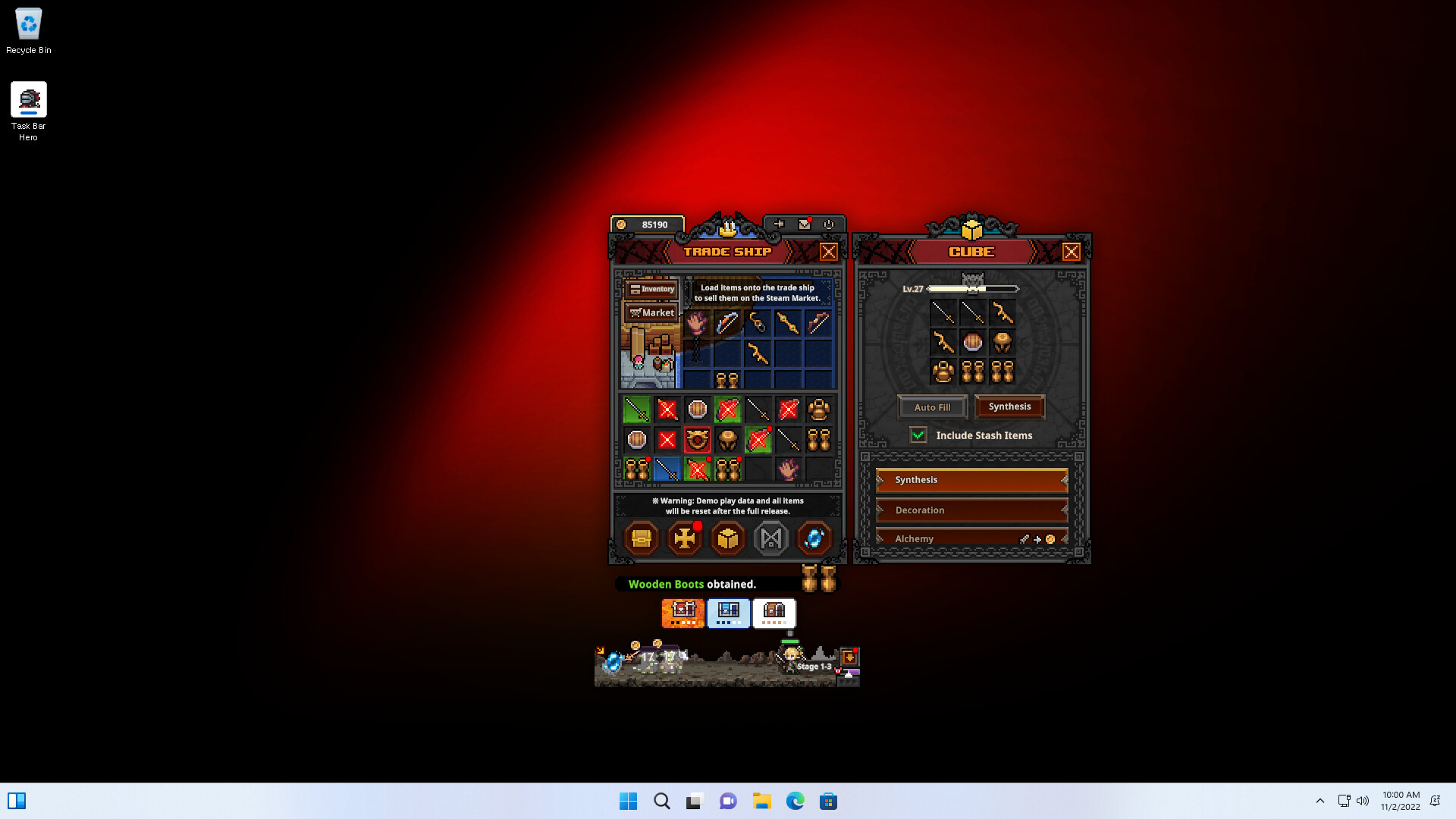 TBH: Task Bar Hero Screenshot 4