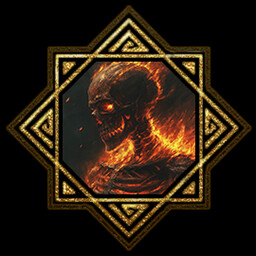 Burning bones and destroying body icon