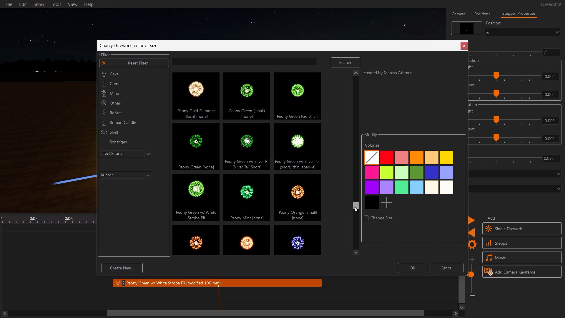 FWsim - Fireworks Display Simulator Screenshot 5