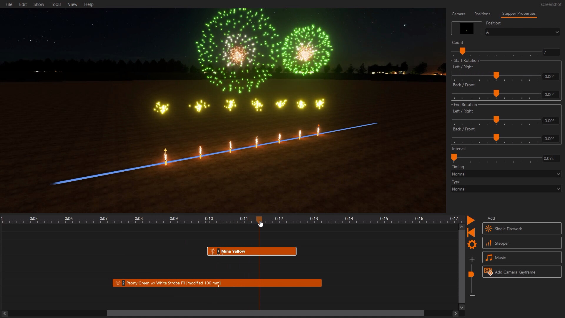FWsim - Fireworks Display Simulator Screenshot 1