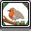 Robin in a Wreath icon