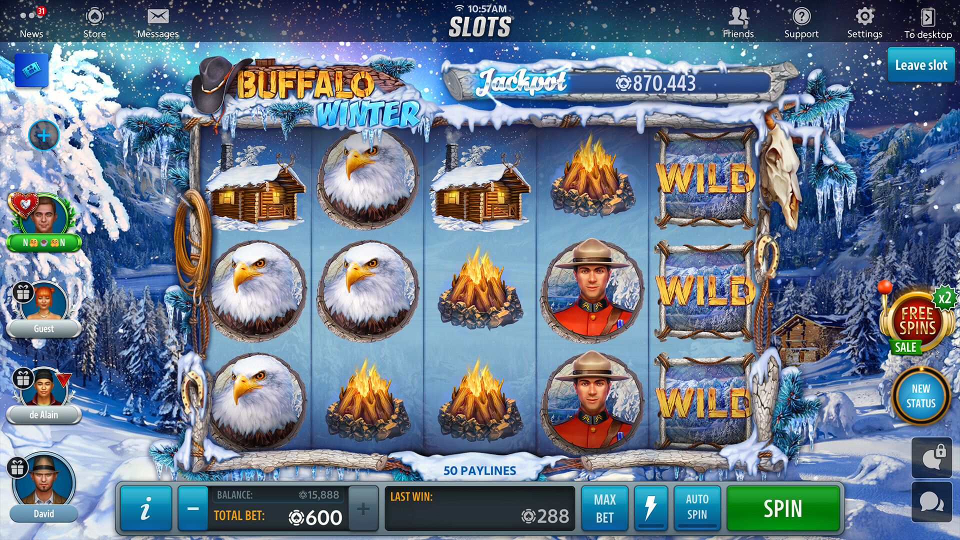 Jackpot Buffalo Slots Screenshot 1
