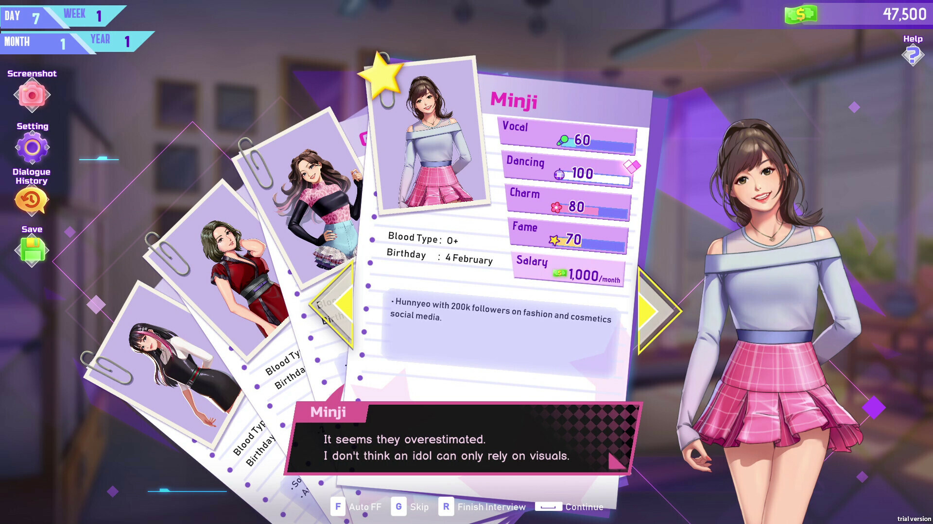 K-pop Idol Stories - Road to Debut Demo Screenshot 7