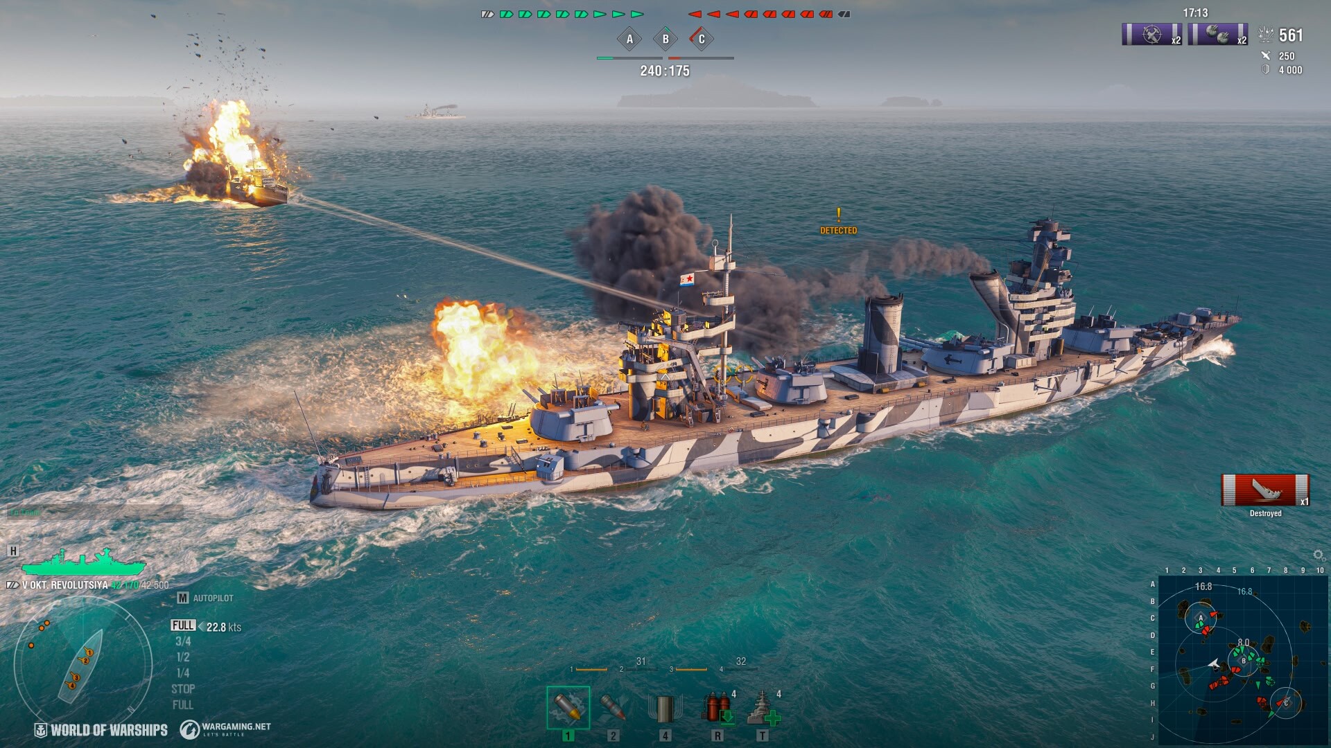World of Warships — Oktyabrskaya Revolutsiya Screenshot 4