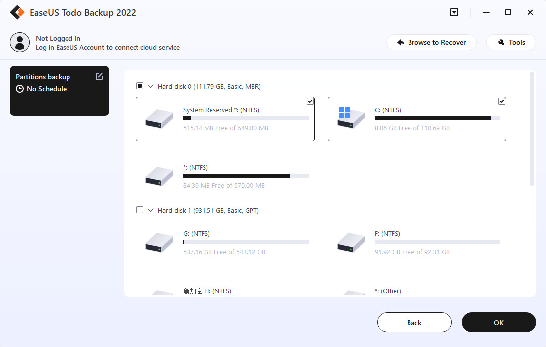 EaseUS Todo Backup Home Screenshot 2