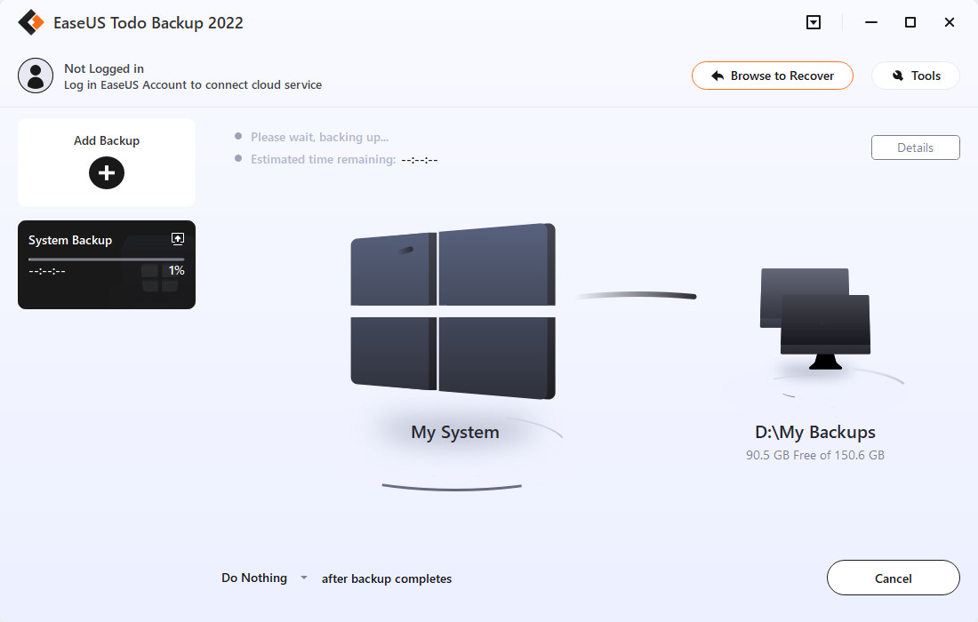 EaseUS Todo Backup Home Screenshot 3