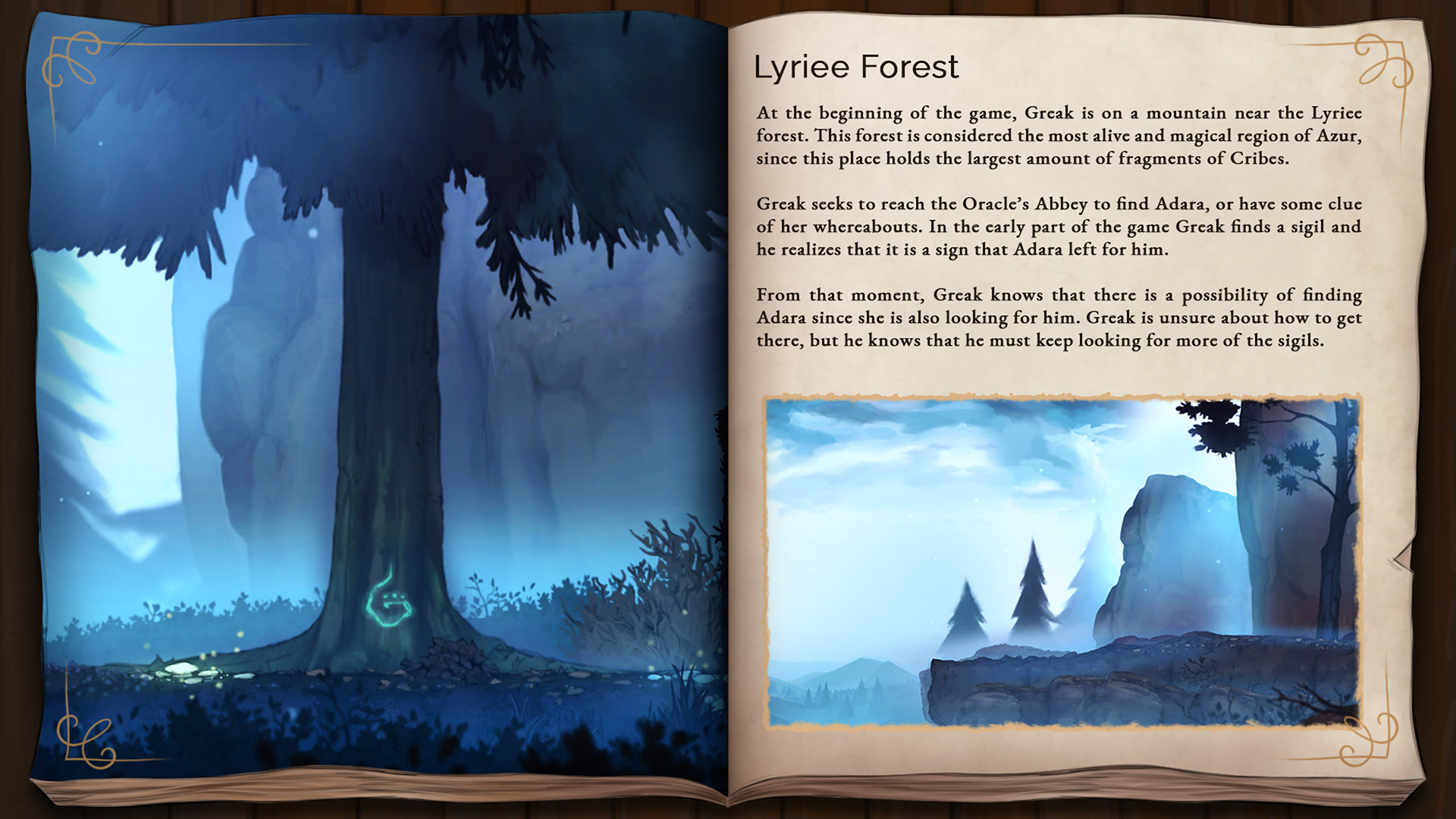 Greak: Memories of Azur - Digital Artbook Screenshot 2