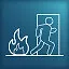 The roof is on fire icon