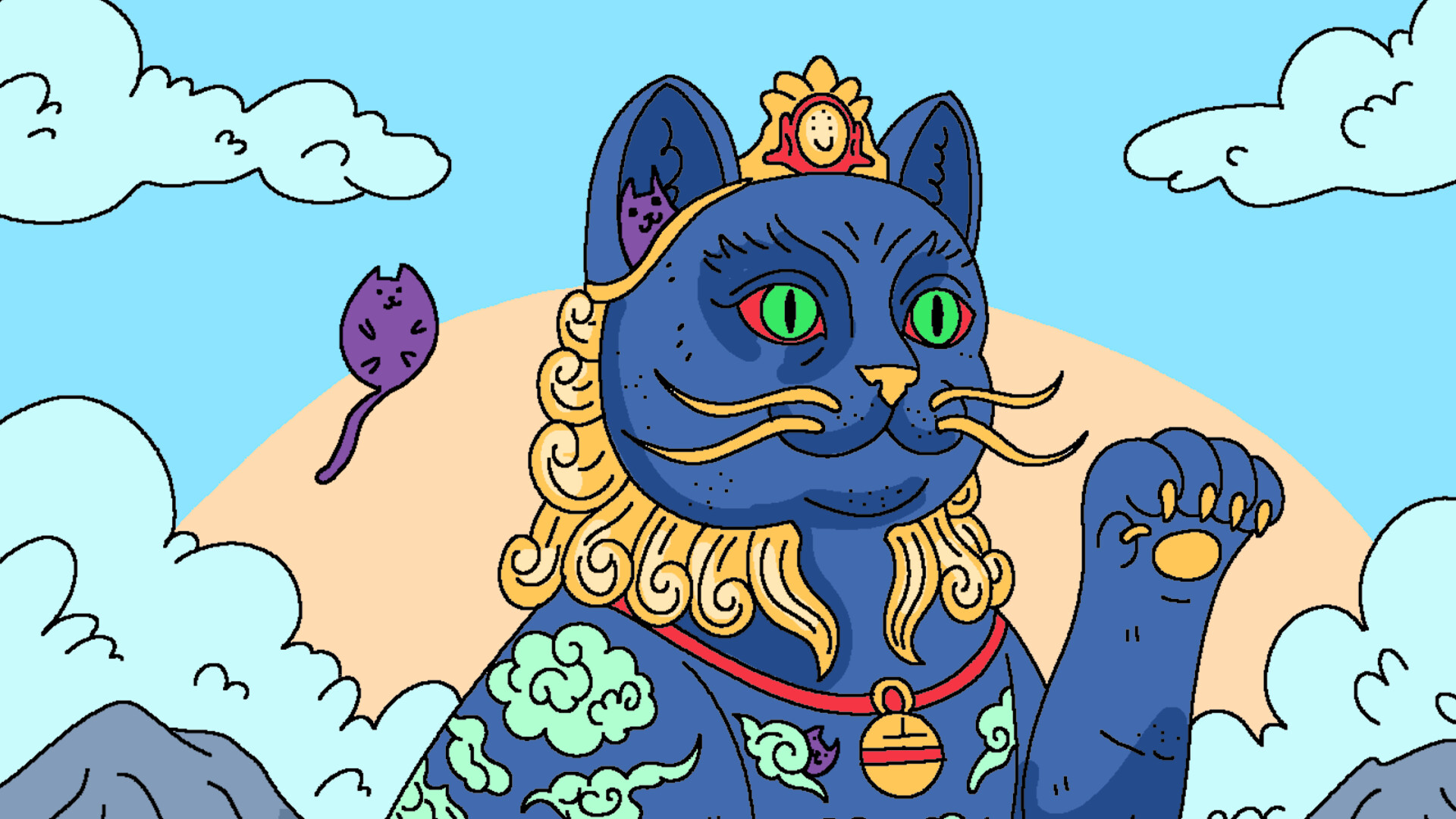 100 Cats Lost in China Find & Color Screenshot 4