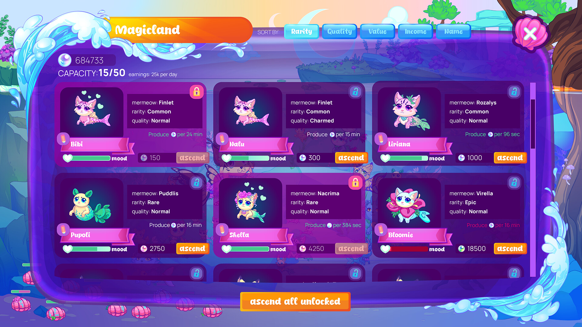 Mermeows: Chill Cat Mermaids Screenshot 4