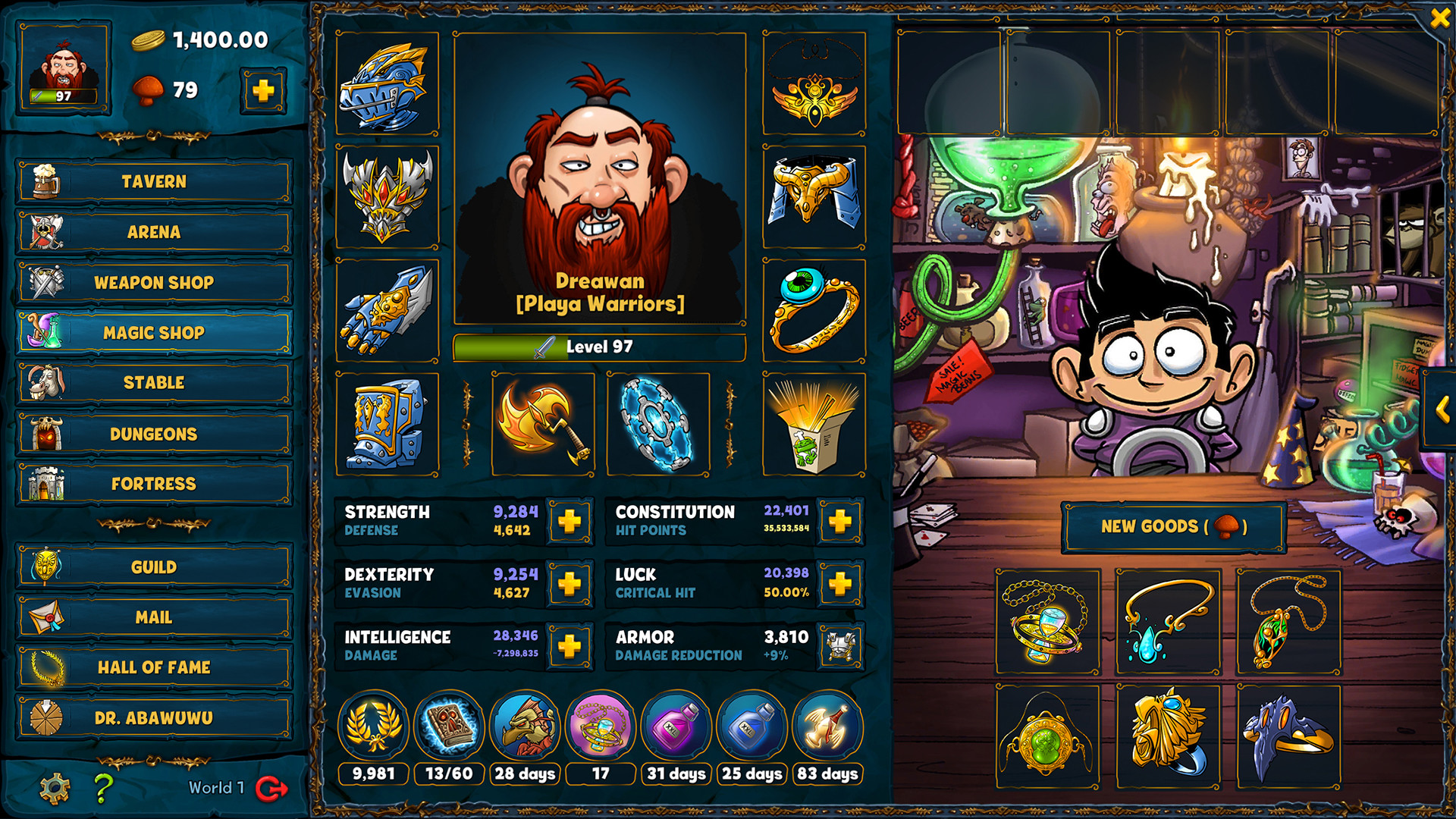 Shakes and Fidget Screenshot 2