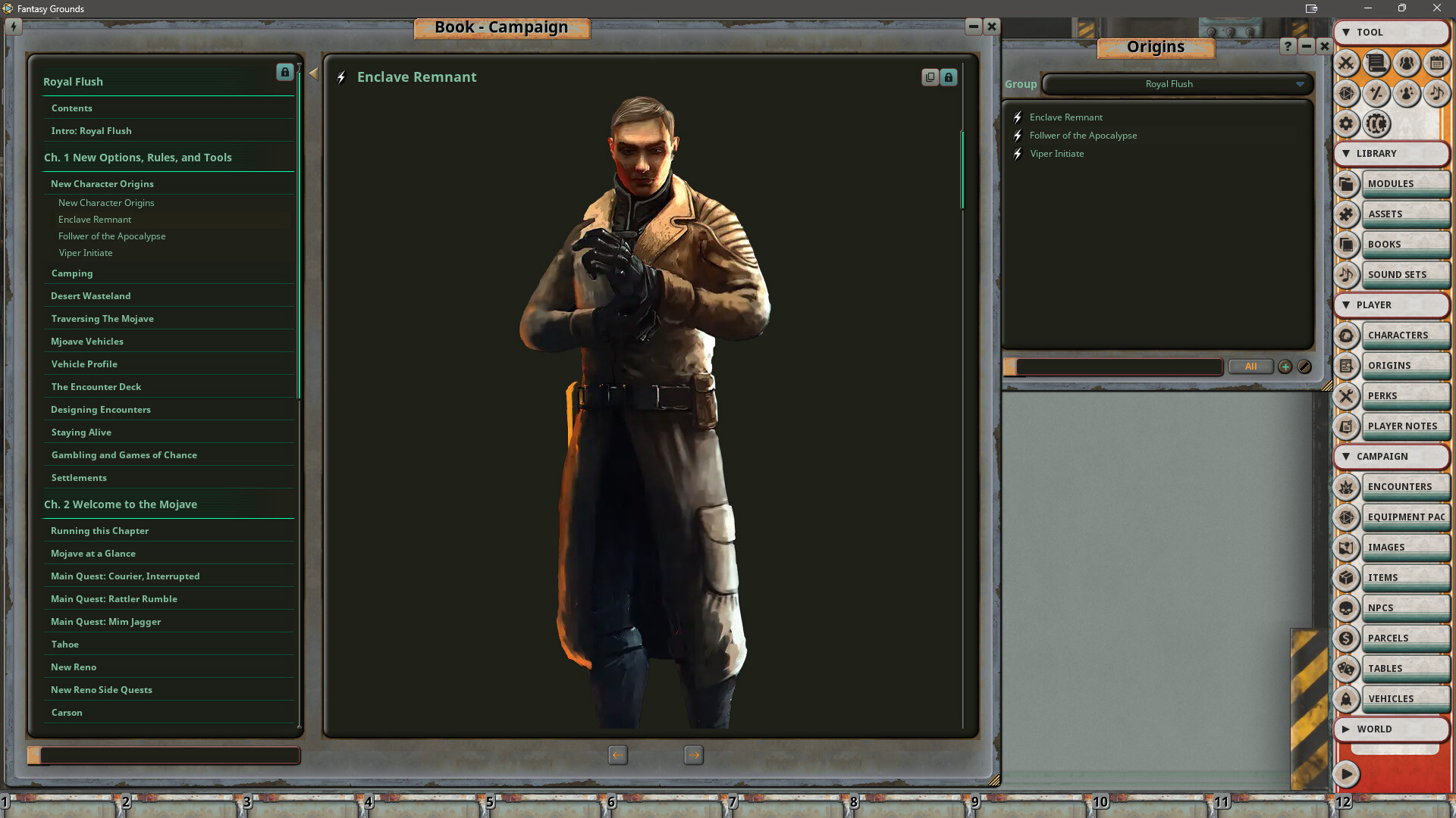 Fantasy Grounds - Fallout RPG - Quest Book - Royal Flush Screenshot 1