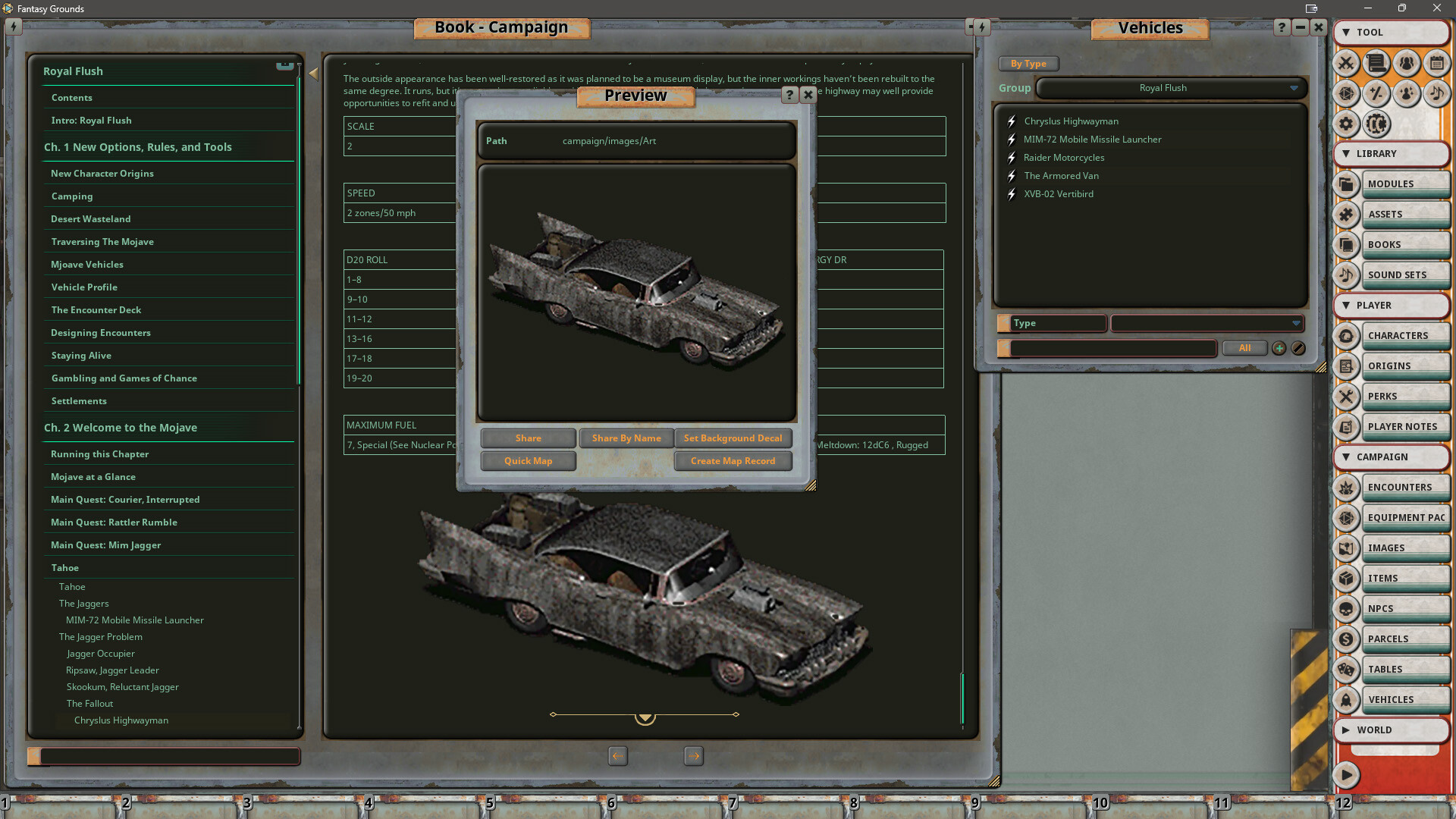 Fantasy Grounds - Fallout RPG - Quest Book - Royal Flush Screenshot 0