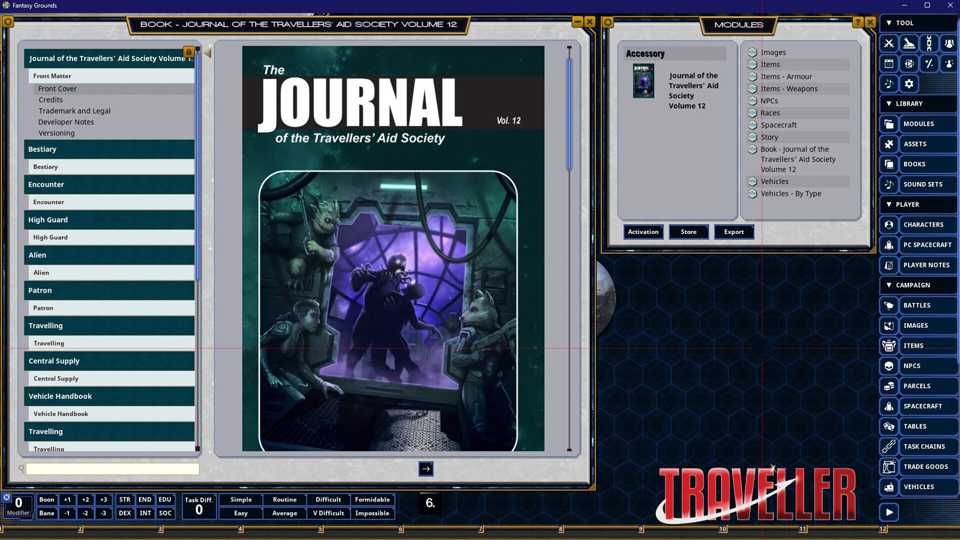 Fantasy Grounds - Traveller - Journal of the Travellers' Aid Society Volume 12 Screenshot 0