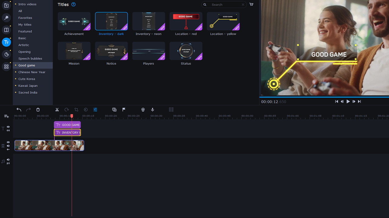 Movavi Video Editor Plus 2022 - Good Game Pack Screenshot 2