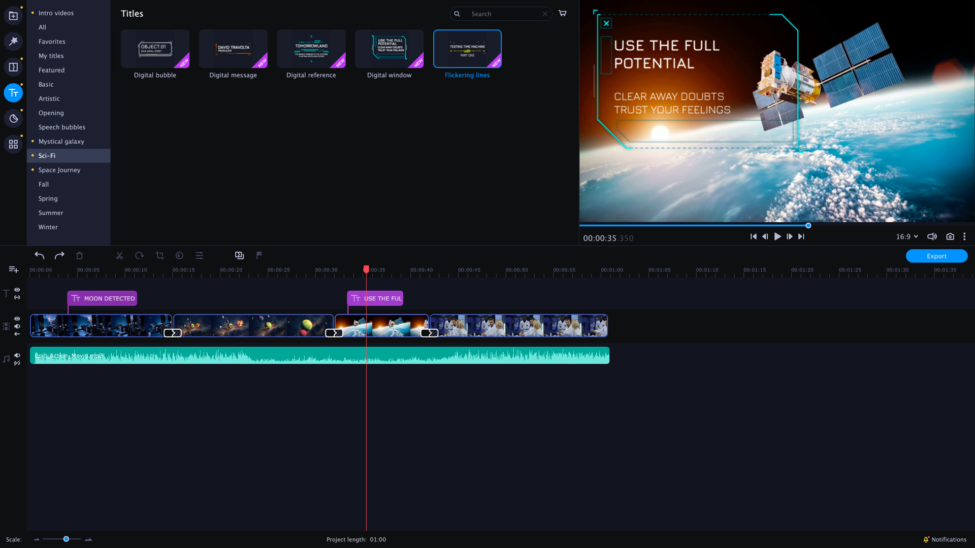 Movavi Video Editor Plus 2022 - Future is now Set Screenshot 3
