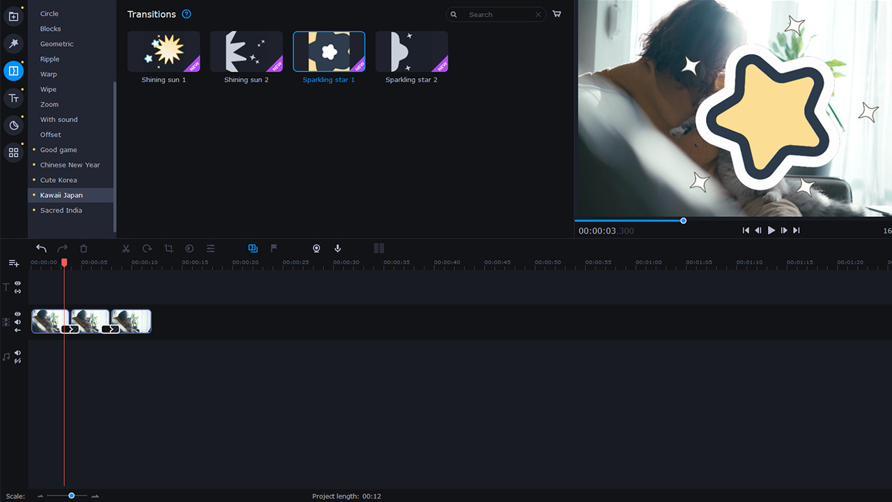Movavi Video Editor Plus 2022 - Eastern World Set Screenshot 1