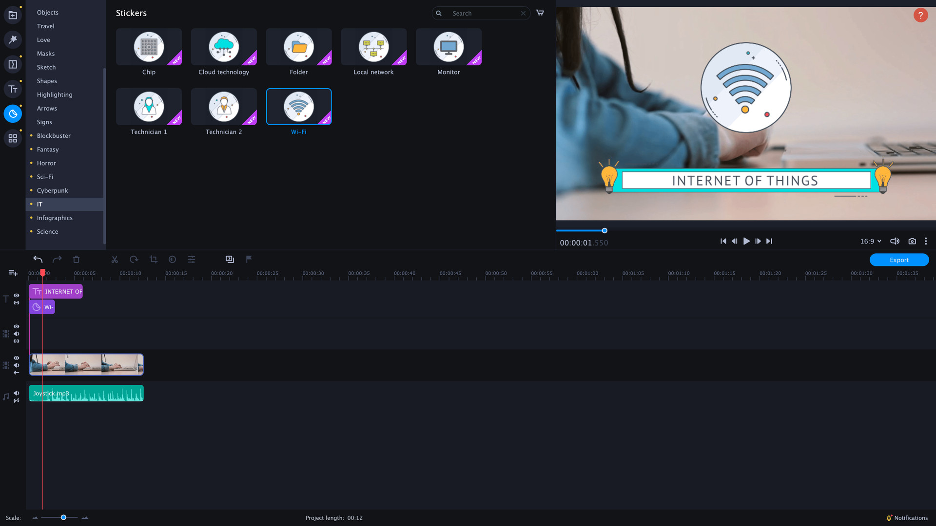 Movavi Video Editor Plus 2022 - Technology Set Screenshot 2