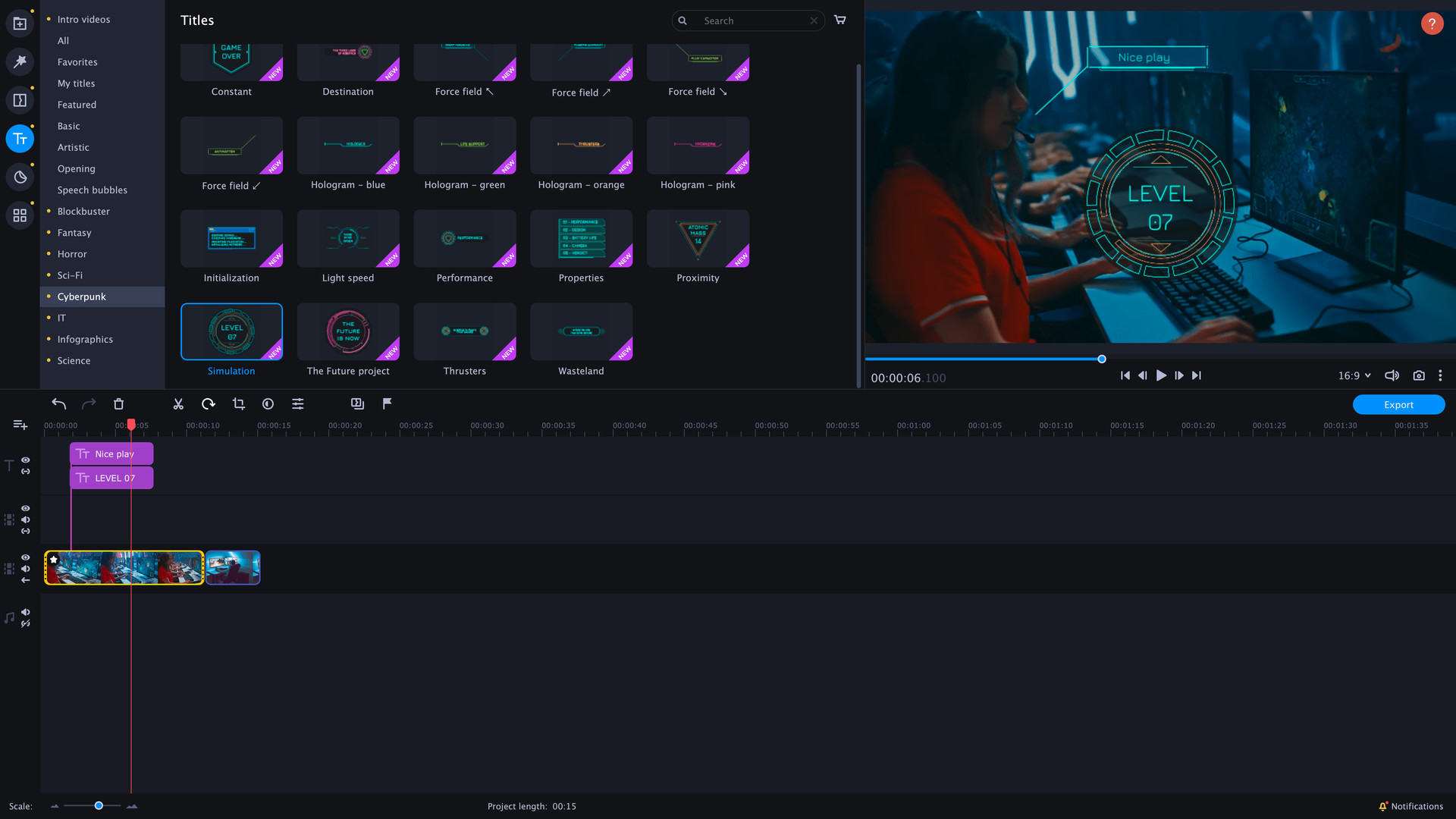 Movavi Video Editor Plus 2022 - Technology Set Screenshot 4