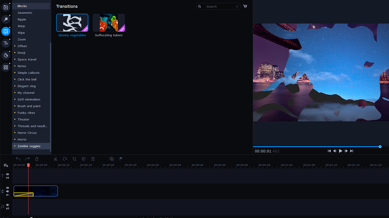 Movavi Video Editor Plus 2022 - Horror Stories Set Screenshot 0