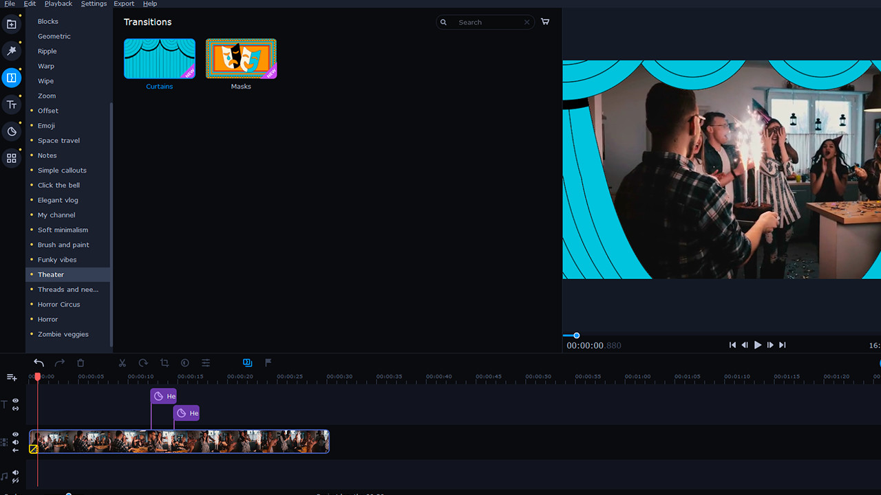 Movavi Video Editor Plus 2022 - Creative Set Screenshot 4