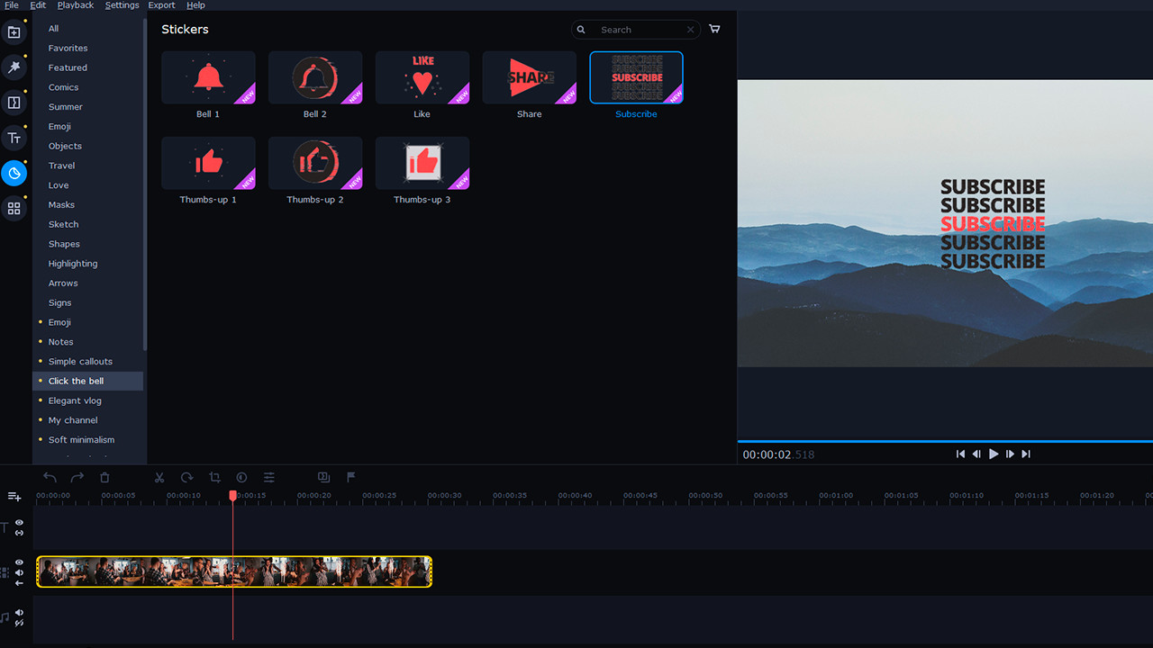 Movavi Video Editor Plus 2022 - Let's Start a Vlog Set Screenshot 3